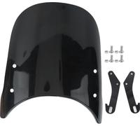 Déflecteur de vent moto universel anti-rayures-résistant pour phare rond 5-7 pouces (NOIR)