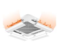 Déflecteur de vent pour climatisation centrale avec filtre en coton, angle de déflecteur réglable, une tranche