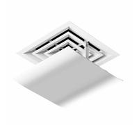 Déflecteur de ventilation de plafond, déflecteur carré pour ventilation centrale, déflecteur de climatisation avec crochet, pour maison, bureau, sol, mur, centre commercial(45x45cm)