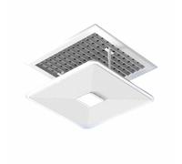 Déflecteur de ventilation de plafond, déflecteur de ventilation central, 30/45/60 cm, pour ventilation de plafond, camping-car, climatisation et grilles de ventilation, blanc(45x45cm)