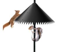 Déflecteur d'écureuil pour mât d'alimentation à oiseaux, support extérieur anti-écureuils, accessoires pour mangeoire à oiseaux (35,6 cm)