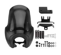 Déflecteur Kit de carénage et Pare-Brise Convient pour Harley Dyna FXDXT T-Sport, Cache-Phare de 5,75 Pouces, Pare-Brise de 15 Pouces avec rallonge(15 in Dark Gray Wind)