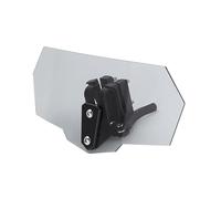 Déflecteur Moto Pare-Brise Universel Gris Réglable pour Moto, Déflecteur De Vent, Compatible avec Kawasaki, BMW Et Ducati Pare-Brise(Black Bracket)