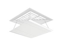Déflecteur pour climatiseur, Déflecteur de ventilation carré for climatiseur, pare-brise for plafond, 30x30-75x75 cm(60x60 cm/24x24 in)