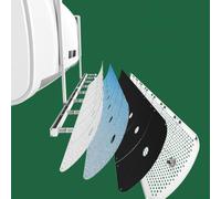 Déflecteur universel anti-soufflage direct à 8 feuilles à fixation murale, alimentation en air confortable (sans filtre)