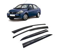 Deflecteur Vitre Voitur Déflecteurs pour Auto Déflecteurs de Vent Déflecteur d'air Déflecteur de Pluie Compatible avec Dacia Logan II 2013-2020 Fenêtre Latérale Collables 4 pièces Montage Externe