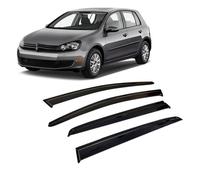 Deflecteur Vitre Voitur Déflecteurs pour Auto Déflecteurs de Vent Déflecteur d'air Déflecteur de Pluie Compatible avec VW Golf MK5 Golf MK6 2003-2013 Fenêtre Collables 4 pièces CarJoy Montage Externe