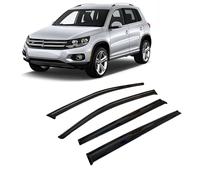 Deflecteur Vitre Voitur Déflecteurs pour Auto Déflecteurs de Vent Déflecteur d'air Déflecteur de Pluie Compatible avec VW Tiguan 2016-2024 Fenêtre Latérale Collables 4 pièces CarJoy Montage Externe