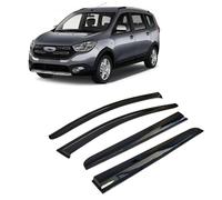 Deflecteur Vitre Voitur Déflecteurs pour Auto Déflecteurs de Vent Déflecteur d'air Déflecteur de Pluie Compatible avec Dacia Lodgy 2012-2022 Fenêtre Collables Aérodynamique 4 pièces Montage Externe