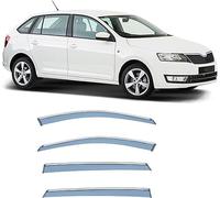 deflecteur Voiture pour Skoda Rapid Spaceback 2014-2023, Déflecteurs Vent Fenêtre Latérale Automatique Visières Protection Déflecteurs de Pluie Aérodynamiques