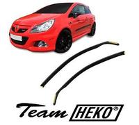 Deflecteurs D'Air / De Vent Pour Opel Corsa D 2006-2014 3-Portes 2-Pcs HEKO