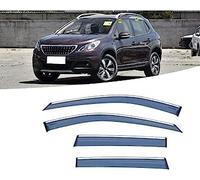 Deflecteurs d'air Déflecteurs de Fenêtre Latérale pour Peugeot 2008 2014-2019, Fenêtre Latérale Protection Anti-Pluie Montage Facile