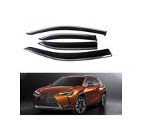Déflecteurs d'air Lot De 4 Protections Anti-Pluie pour Pare-Soleil De Porte pour Lexus UX 2019 Bandes Brillantes en Acier Inoxydable Visières Fenêtre
