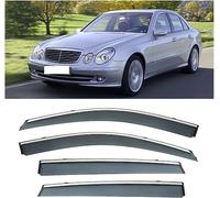 Deflecteurs d'air pour Benz W211 2002-2008, Déflecteurs Vent deflecteur Voiture Avant ArrièRe Pare-Pluie Pare-Soleil Vitres aériens