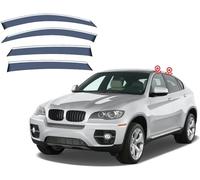 Déflecteurs d'air pour BMW X6 MK1-E71 2008-2011 2012 2013 2014, Protection de Déflecteur de Pluie Solaire Déflecteurs Latéraux Pare-Brise de Fenêtre Latérale