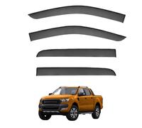 Déflecteurs d'air pour Ford Ranger T6-T7-T8 Ranger MK1-P375 2011-2022, Déflecteurs de Pluie Aucune Barre de Surbrillance Pare-Pluie pour Fenêtre Gauche et Droite