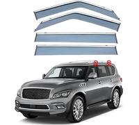 Deflecteurs d'air pour Infiniti QX80 Z62 2011-2022, Déflecteurs Vent deflecteur Voiture Avant ArrièRe Pare-Pluie Pare-Soleil Vitres aériens