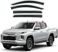 Déflecteurs d'air pour Mitsubishi L200 KJ KJ/KK/KL 2015-2022, Protection de Déflecteur de Pluie Solaire Déflecteurs Latéraux Pare-Brise de Fenêtre Latérale