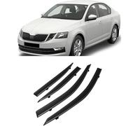 Deflecteurs d'air pour Skoda Octavia 2015-2020, Déflecteurs Vent deflecteur Voiture Avant ArrièRe Pare-Pluie Pare-Soleil Vitres aériens