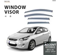 Déflecteurs de Fenêtre pour Voiture pour Hyundai Accent Hatchback MK4-RC 2011-2015 2016, Protections Latérales Laissez Entrer L'air Frais Tout en Empêchant la Pluie