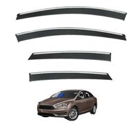 Deflecteurs de Pluie pour Ford Focus Sedan/Hatchback MK3-C346 2012-2018, Déflecteurs Adhésifs Externe Pare-Pluie Vitre Latérale avec des Rayures Vives