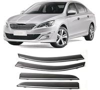 Déflecteurs de Pluie pour Peugeot 408 T9 2014-2020, RéDuction du Bruit Et des Turbulences Robustes éLéGants Installation Facile