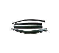 Déflecteurs De Vent Pare-Pluie pour Pare-Brise De pour Jetta VS5 2019 en Matériau PC Ensemble De 4 Pièces avec Installation Adhésive Aérodynamique(with Plastic Bright Strips)