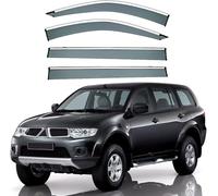 Déflecteurs de Vent & Pluie pour Mitsubishi Pajero Dakar MK2 2009-2013 2014 2015-4 Pièces, Pare-Pluie Vitre Latérale, Accessoire Auto, Protection Météo
