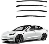 Déflecteurs de Vent & Pluie pour Tesla Model 3 MK1 2017 2018 2019 2020 2021 2022 2023-4 Pièces, Pare-Pluie Vitre Latérale, Accessoire Auto, Protection Météo