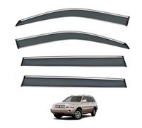 Déflecteurs de Vitre Voiture pour Toyota Highlander MK1-XU20 2000-2006, Pare-Pluie Anti-Bruit et Anti-Vent Adhésif Protection pour Vitres Latérales