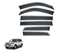 Déflecteurs de Vitre Voiture pour Toyota Land Cruiser LC200 MK9-J200 2008-2020, Pare-Pluie Anti-Bruit et Anti-Vent Adhésif Protection pour Vitres Latérales,6 PCS