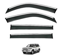 Déflecteurs de Vitre Voiture pour Toyota Land Cruiser LC200 MK9-J200 2008-2020, Pare-Pluie Anti-Bruit et Anti-Vent Adhésif Protection pour Vitres Latérales,4 PCS