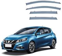 Déflecteurs de Voiture Fenêtre Latérale pour Nissan Pulsar Hatchback 2014-2018, deflecteur d air, Pare-Brise Météo Bouclier Déflecteurs de Vent