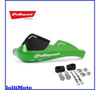 Déflecteurs Moto Enduro Polisport Evo Integra Vert Inclus Kit Montage Aluminium