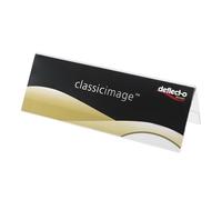 Deflecto 48701 Porte signe de séminaire, forme de A, transparent, A5
