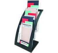 Deflecto - 693604 - Présentoir de bureau- 3 compartiments - Noir Noir G