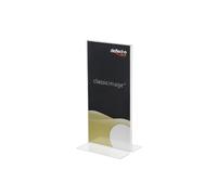 Deflecto Présentoir de table Classic Image 45101 – Double-face 1/3 A4 (format DIN long) transparent