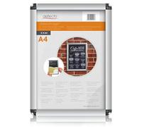 Deflecto Cadre à Clip A4 à Bords Arrondis, Profil de 25 mm, Argent