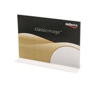 deflect-o Présentoir de bureau 18973 – T A4 paysage transparent – Pack 12