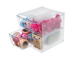 Deflecto Cube X-Divider - Parent 4 tiroirs claire