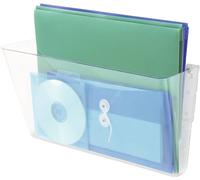 Deflecto DocuPocket 73101 Présentoir à prospectus mural transparent DIN A4 horizontal Nombre de compartiments 1 1 pc(s) (l x H x P) 331 x 190 x 105 mm