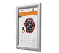 Deflecto Lot de 10 Cadres Clipsables A4 Professionnels Aluminium Argenté 25mm - Porte Affiche Mural Facile à Changer pour Publicité, Menu, Bureau & Magasin - Intérieur/Extérieur Sous Abri