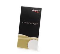 Deflecto Lot de 12, Porte-signature incliné DL portrait - Support pour affiche - Stand by acrylique - Support en plexiglas - Le pilier pour affiche 99 x 210 mm - Porte-dépliants - Stand by acryliques