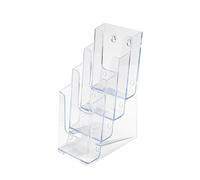 Deflecto Lot de 4 porte-documents à 4 étages 4 poches 1/3 A4 (format DL) portrait - Lot de 4 porte-revues - Support mural