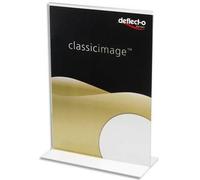 Lampe de lecture Deflecto Porte affiche transparent pour documents A4 portrait droit transparente