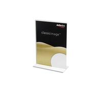 deflect-o Présentoir de bureau en T 018981 A5 Portrait Transparent Lot de 12