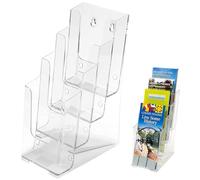 Deflect-o Porte-brochures 4 cases format 1/3 A4 transparent