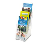 Deflecto Porte brochure 4cases format 1/3 A4 transparent 4-7/8w x 8d x 10h 1