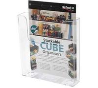 Deflecto Supports de littérature portrait pour affichage - Porte-revues mural A4 avec dos plat - Parfait pour dépliants, brochures et menus