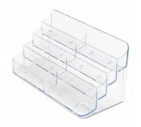 Deflecto Porte-cartes de visite attrayant incurvé en plastique polystyrène incli